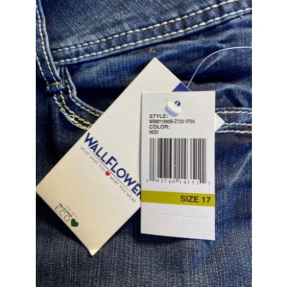 **WallFlower** Luscious Curvy Bootcut Mi-Rise Stretch Juniors Jeans Heidi 17 - Picture 7 of 9